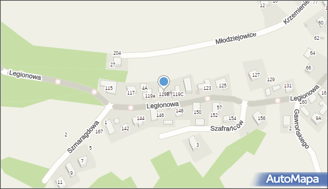 Młodziejowice, Legionowa, 119B, mapa Młodziejowice