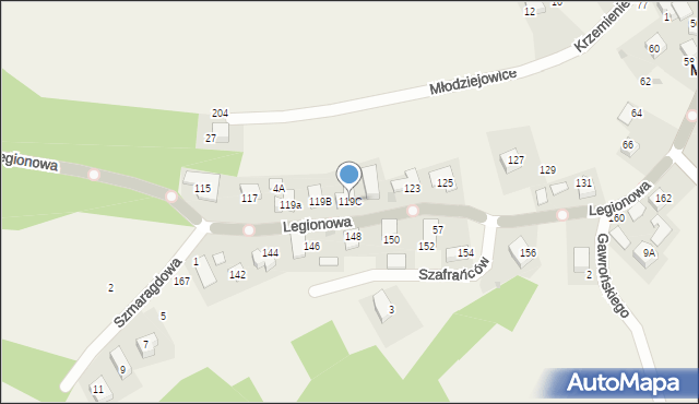 Młodziejowice, Legionowa, 119C, mapa Młodziejowice