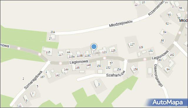 Młodziejowice, Legionowa, 121, mapa Młodziejowice