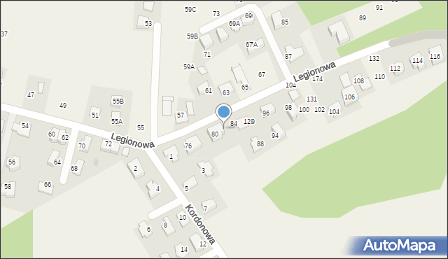 Młodziejowice, Legionowa, 82, mapa Młodziejowice