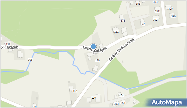 Mników, Leśny Zakątek, 3, mapa Mników