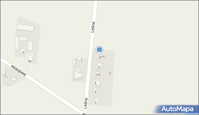 Mochowo-Parcele, Leśna, 14, mapa Mochowo-Parcele