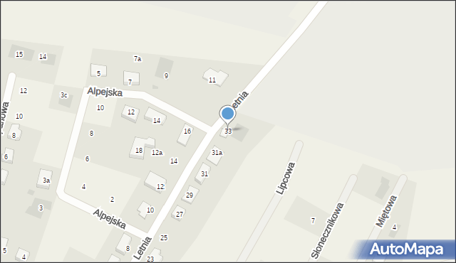 Modła, Letnia, 33, mapa Modła