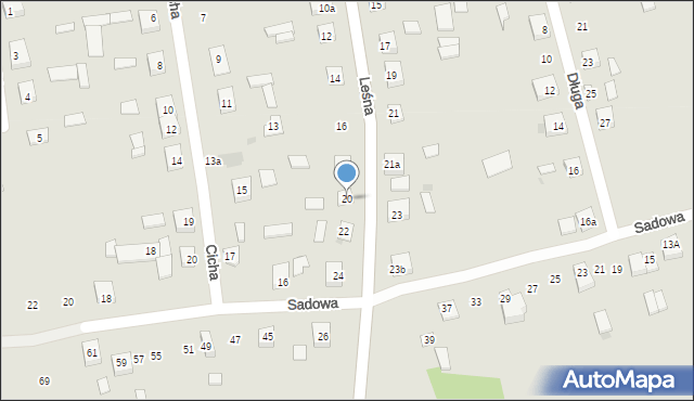 Modliborzyce, Leśna, 20, mapa Modliborzyce