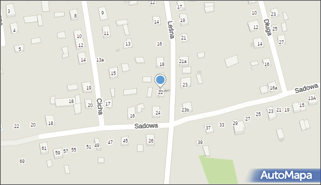 Modliborzyce, Leśna, 22, mapa Modliborzyce