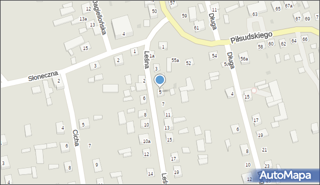 Modliborzyce, Leśna, 5, mapa Modliborzyce