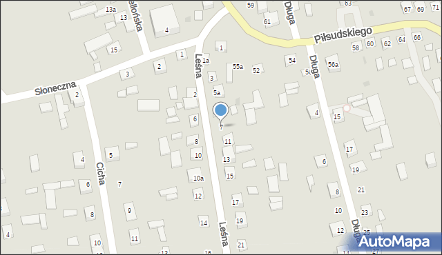 Modliborzyce, Leśna, 7, mapa Modliborzyce