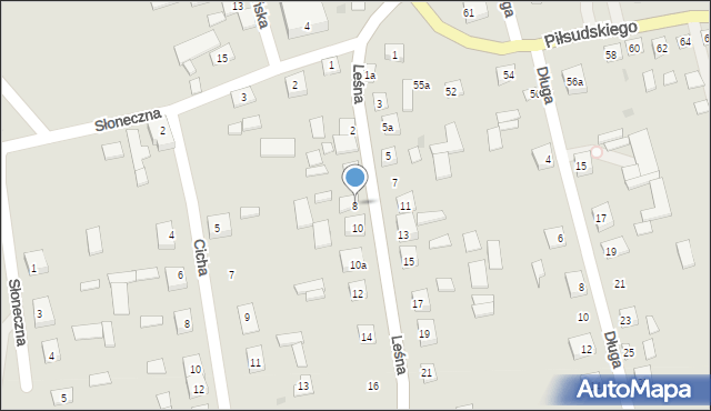 Modliborzyce, Leśna, 8, mapa Modliborzyce