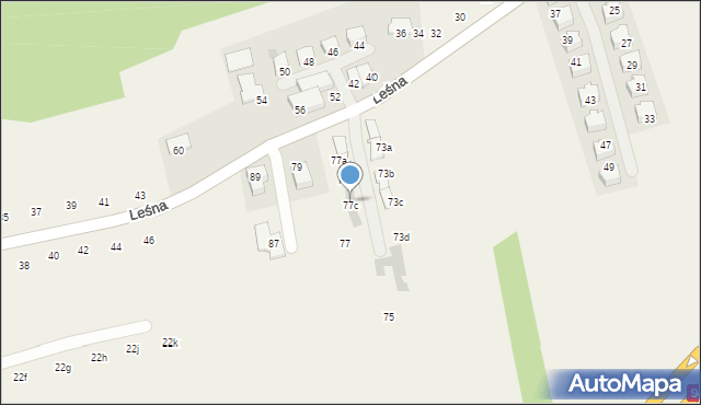 Modlnica, Leśna, 77c, mapa Modlnica