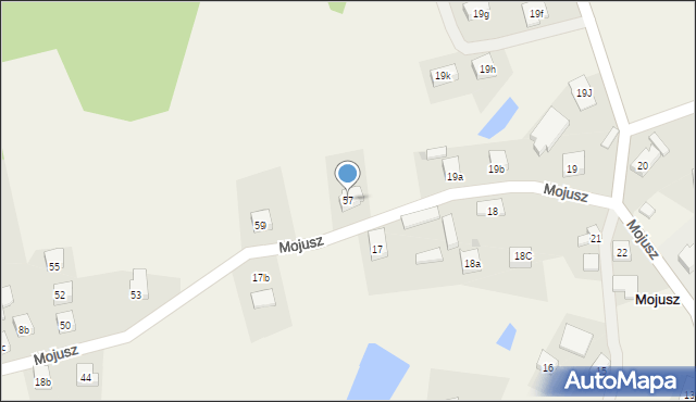 Mojusz, Leśne Zacisze, 10, mapa Mojusz