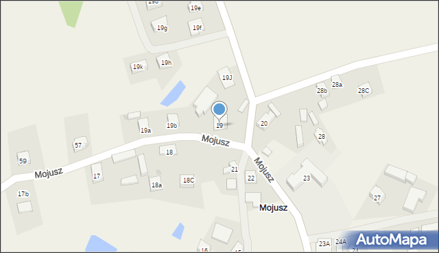 Mojusz, Leśne Zacisze, 2, mapa Mojusz