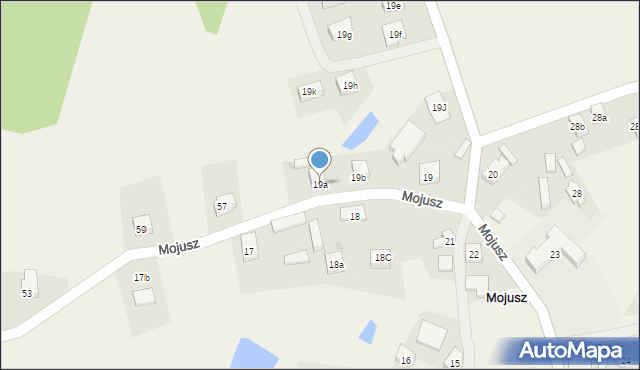 Mojusz, Leśne Zacisze, 6, mapa Mojusz