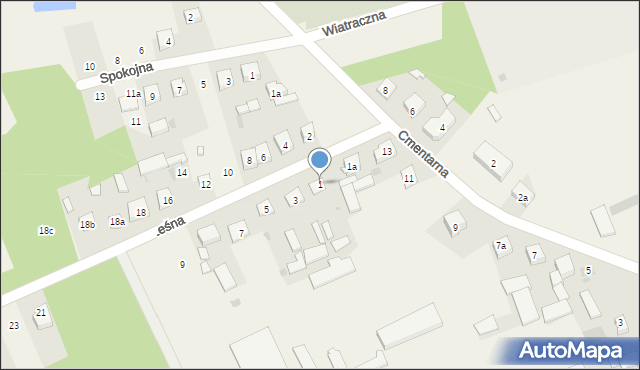 Mokobody, Leśna, 1, mapa Mokobody