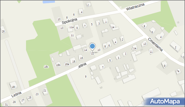 Mokobody, Leśna, 12, mapa Mokobody
