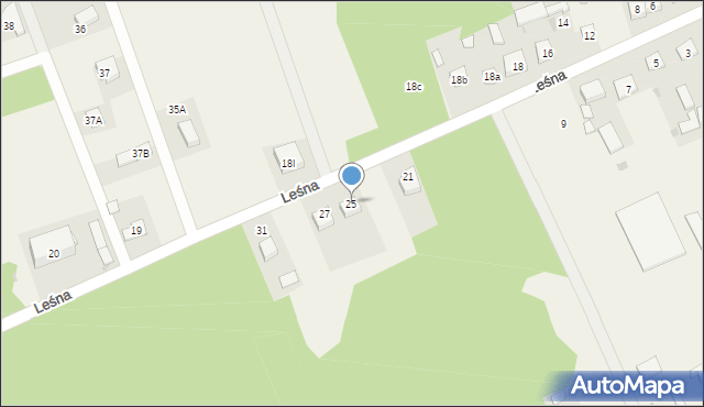Mokobody, Leśna, 25, mapa Mokobody