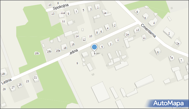 Mokobody, Leśna, 7, mapa Mokobody