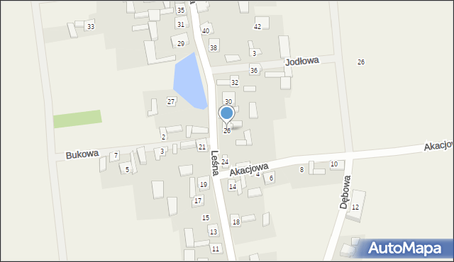 Mokrus, Leśna, 26, mapa Mokrus