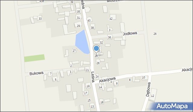 Mokrus, Leśna, 28, mapa Mokrus