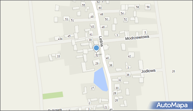 Mokrus, Leśna, 31, mapa Mokrus