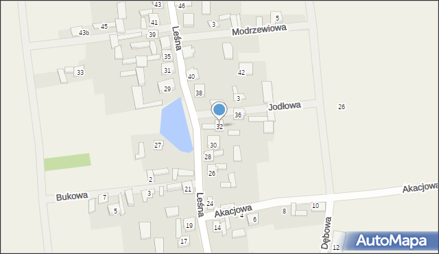 Mokrus, Leśna, 32, mapa Mokrus