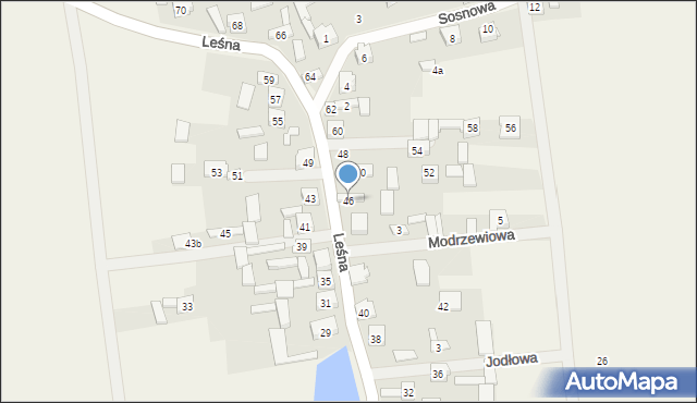 Mokrus, Leśna, 46, mapa Mokrus