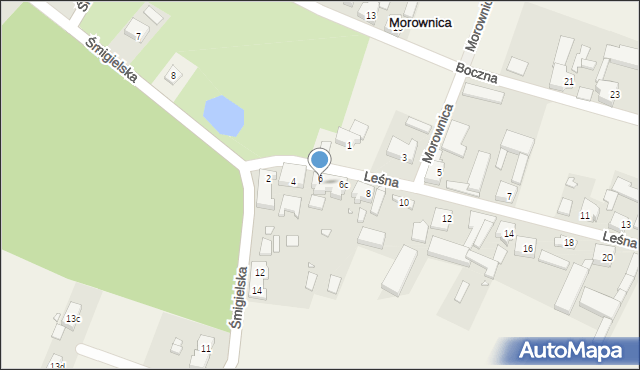 Morownica, Leśna, 6a, mapa Morownica