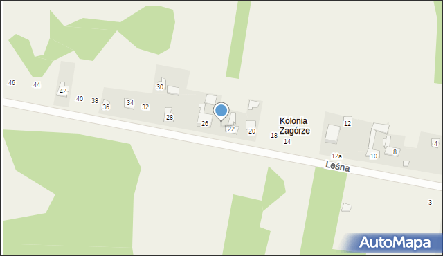 Morsko, Leśna, 24, mapa Morsko