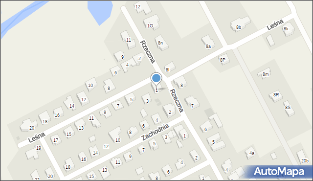 Mosty, Leśna, 1, mapa Mosty