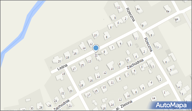 Mosty, Leśna, 11, mapa Mosty