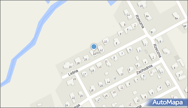 Mosty, Leśna, 14, mapa Mosty