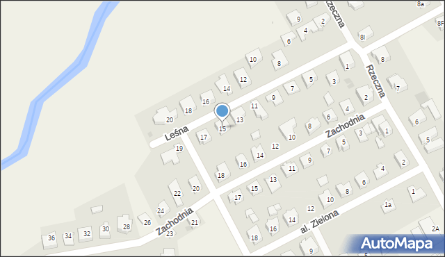 Mosty, Leśna, 15, mapa Mosty