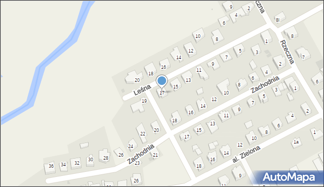 Mosty, Leśna, 17, mapa Mosty