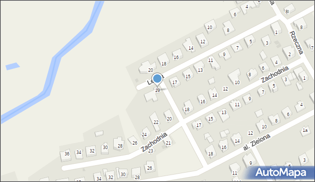 Mosty, Leśna, 19, mapa Mosty