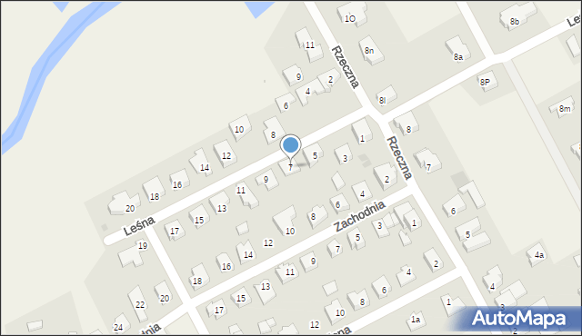 Mosty, Leśna, 7, mapa Mosty