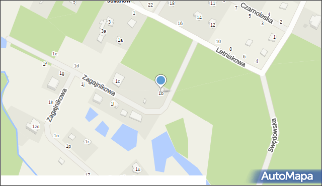 Moszczenica, Letniskowa, 1b, mapa Moszczenica