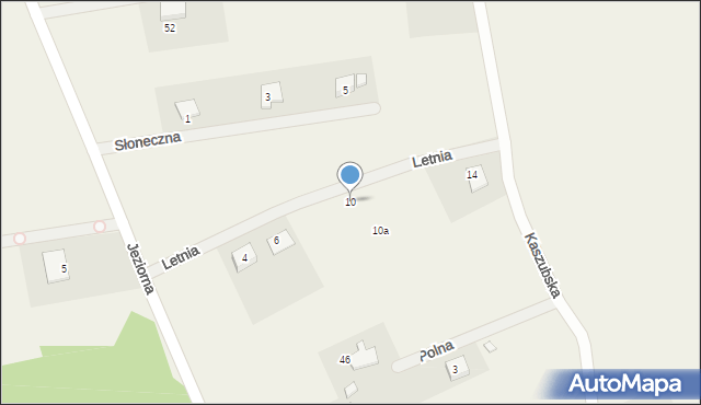 Mściszewice, Letnia, 10, mapa Mściszewice