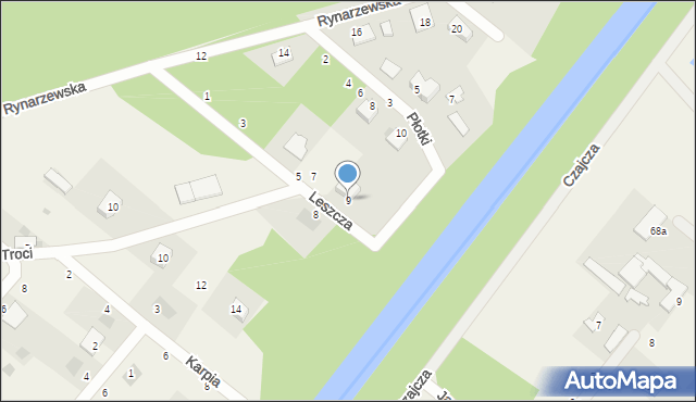 Murowaniec, Leszcza, 9, mapa Murowaniec