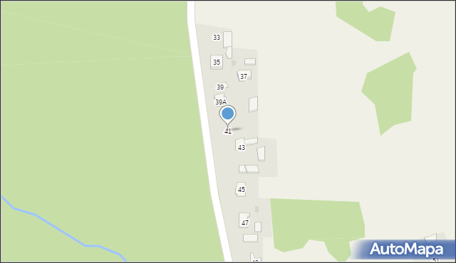 Mysłów, Leśna, 41, mapa Mysłów