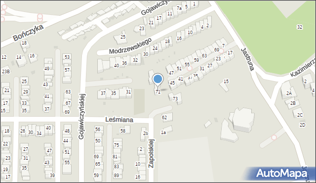 Mysłowice, Leśmiana Bolesława, 71, mapa Mysłowice