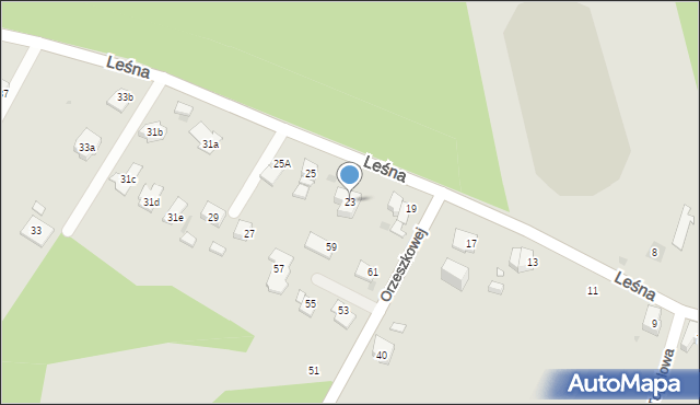 Mysłowice, Leśna, 23, mapa Mysłowice