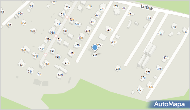 Mysłowice, Leśna, 47f, mapa Mysłowice