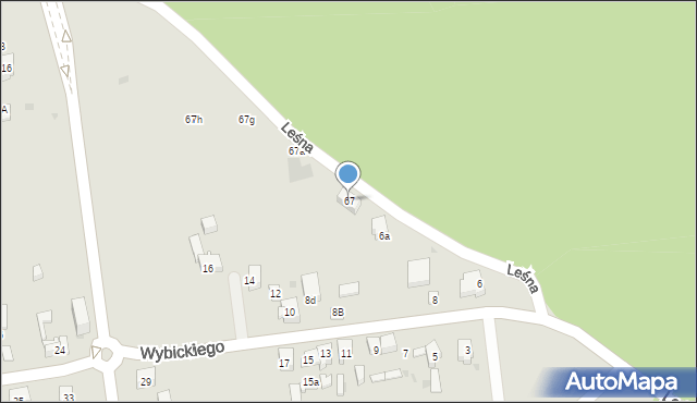 Mysłowice, Leśna, 67, mapa Mysłowice