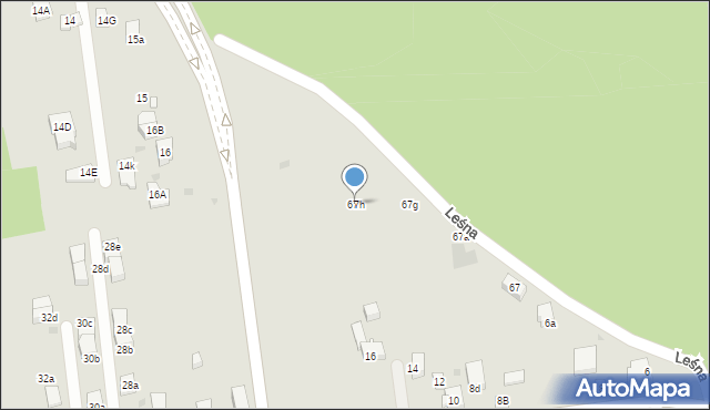 Mysłowice, Leśna, 67h, mapa Mysłowice