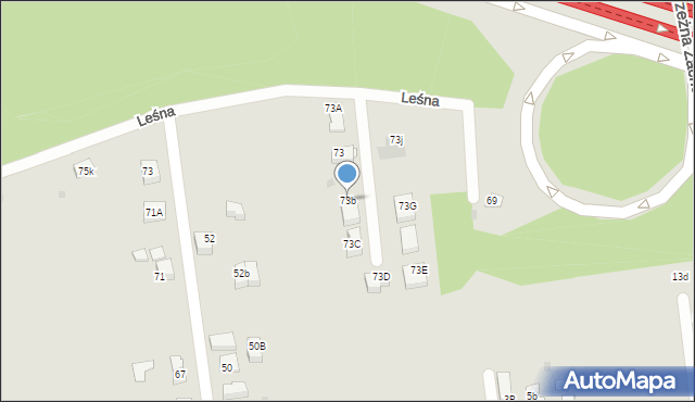 Mysłowice, Leśna, 73b, mapa Mysłowice
