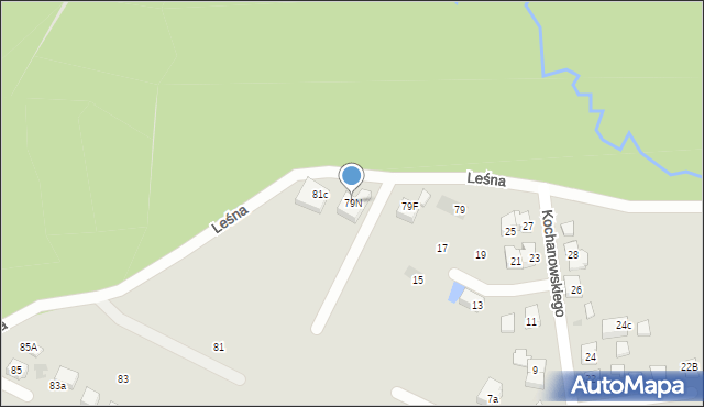 Mysłowice, Leśna, 79N, mapa Mysłowice
