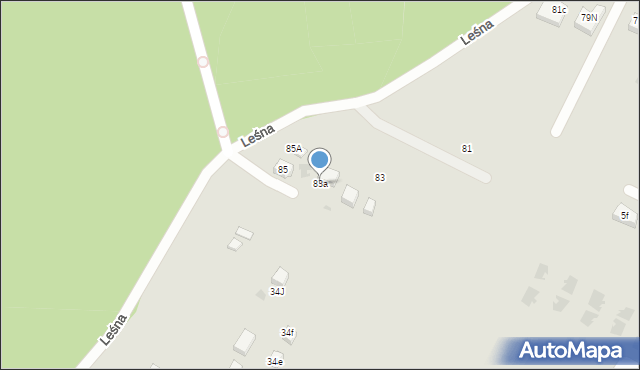 Mysłowice, Leśna, 83a, mapa Mysłowice