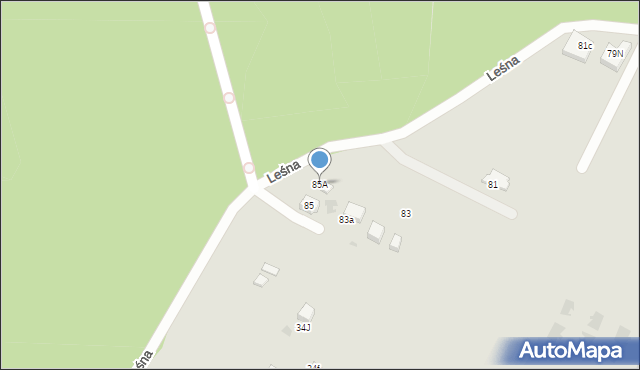 Mysłowice, Leśna, 85A, mapa Mysłowice