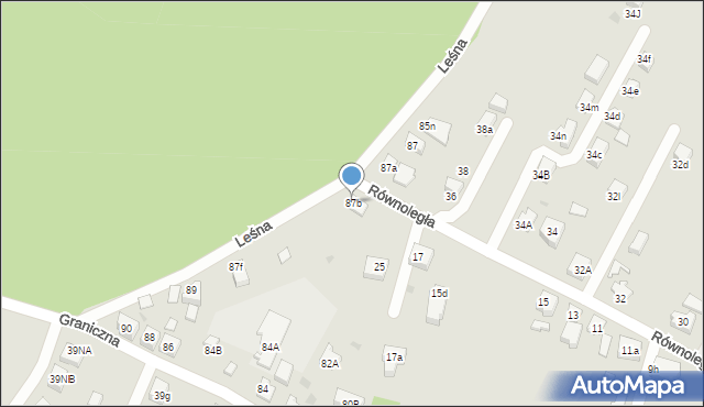 Mysłowice, Leśna, 87b, mapa Mysłowice