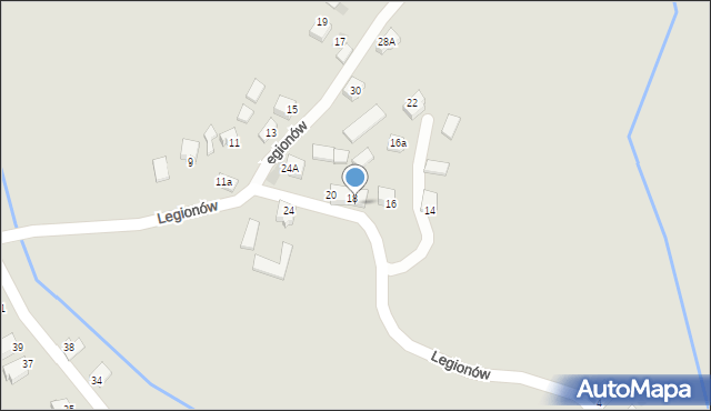 Myszków, Legionów, 18a, mapa Myszków