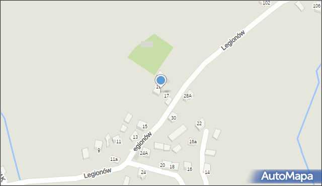 Myszków, Legionów, 21, mapa Myszków